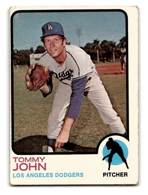 Tommy John 1973 Topps #258 Los Angeles Dodgers Creases Low Grade - Image 1 of 2