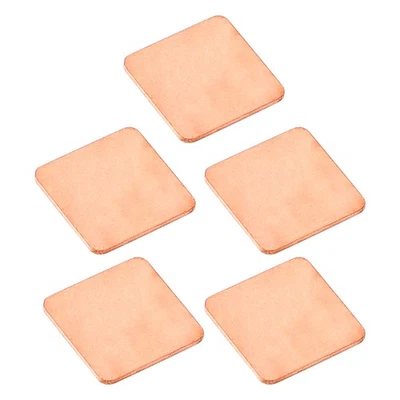 5pz 20mmx20mmx1.0mm rame Dissipatore quadro termico spessore per pz Laptop CPU - Immagine 1 di 4