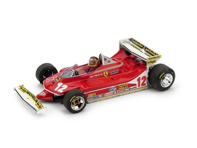 Brumm BM0514CH FERRARI 312 T4 G.VILLENEUVE 1979 N.12 RETIRED MONACO GP + PILOTA  - Immagine 1 di 1