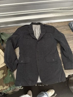 Banana Republic Jacket Mens 40L gray Cotton Pocket Buttons Blazer Coat Casual - Image 1 of 4