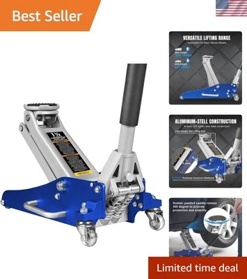 Macaco de corrida de alumínio vermelho grande de 1,5 tonelada com alça antiderrapante - Ultra portátil - Imagem 1 de 4