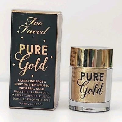 Too Faced Face & Body Glitter 0.07 oz / 2g - (Pure Gold) 248F - Image 1 of 3