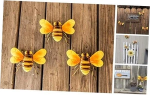 Metal Bee Wall Decor Art Outdoor Garden Fence Patio Yard Art,Hanging - Picture 1 of 8