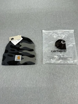 Gorro básico con puño de medias Carhartt hecho en América. Camuflaje gris/negro. Envío rápido Foto 1 de 4