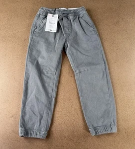 Zara Boys Size 6 Gray Super Stretch Pocketed Drawstring Jogger Pants NWT - Picture 1 of 8