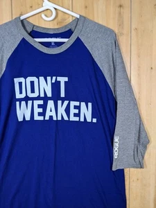 Rogue "Don't Weaken" 3/4 Sleeve Shirt Size XL Raglan Made in USA - Picture 1 of 7