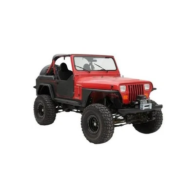For Jeep Wrangler 1990-1995 XRC Fender Flares | Rear | Textured Black | 3 Inches - Image 1 of 4