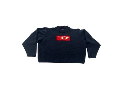 Diesel XL Big Logo Sweater Sweatshirt Knitwear Knitting Vintage 00s 90s Jumper - Image 1 of 4