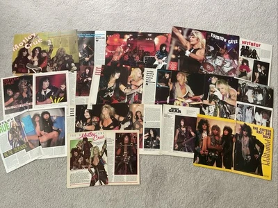 LOTE DE RECORTES GRANDE MOTLEY CRUE VINTAGE AÑOS 80 NIKKI SIXX VINCE TOMMY LEE MICK Foto 1 de 4