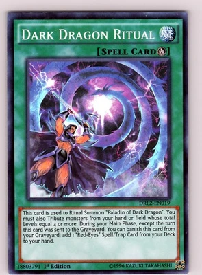 Dark Dragon Ritual Super Rare 1st Edition DRL2-EN019 LP - Image 1 of 2