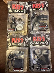 2000 McFarlane Kiss Alive 7 Zoll Actionfigur 4er-SET NEU VERSIEGELT einige Vergilbungen - Bild 1 von 24