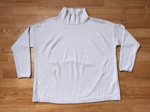 J Jill Cashmere Sweater Womens 2X Purple Mock Neck Long Sleeve 100% Cashmere - Picture 1 of 10