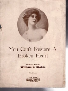 You Can't Restore A Broken Heart Sheet Music 1921 - Picture 1 of 2