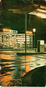 Rumänien, 1970er, Vintage Auto Routenkarte & Tankstellenliste - ""PECO"" Werbung - Bild 1 von 3