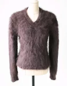 GUCCI Italy Pullover braun 100% Angora V-Ausschnitt - Bild 1 von 10