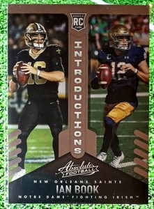 Ian Book INT-20 “Introductions” 2021 Panini Absolute Football Insert NFL ND RC