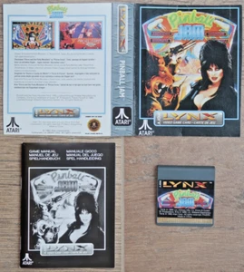 Atari Lynx Game - Pinball Jam ( PA2055 ) with Game Manual - Fully Tested - Picture 1 of 8