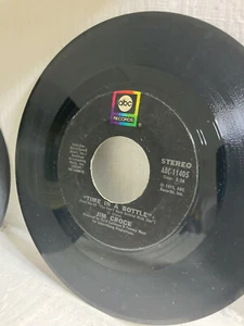 JIM CROCE TIME IN A BOTTLE / HARD TIME LOSIN' MAN 45 ABC11405 1972 free shipping - Picture 1 of 1