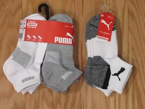 PUMA Boys Quarter Crew Low Cut Athletic Socks Lot ~~9 PAIRS~~ - Picture 1 of 2