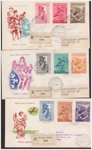 FDC Venetia Club Vatican 1956 - Mail Airline Sigils Travel Racc - Picture 1 of 1