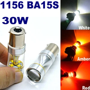 2x 1156 BA15S P21W 382 High 30W XBD LED Turn Signal Light Bulbs White Red Amber - Picture 1 of 12