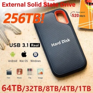Portable Drive 2TB External Hard Drive Classic Black - PC Laptop and MAC UK - Picture 1 of 27