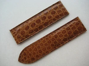GENUINE CARTIER WATCH STRAP BAND GOLD BROWN ALLIGATOR LEATHER 18.50 /18 mm NEW - Picture 1 of 12