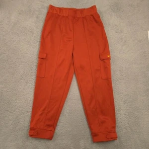 Nike Swoosh Cargo Joggers Womens M Orange CU5633-895 Fleece Pants Just Do It - Picture 1 of 15