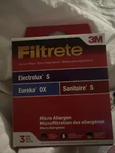 3M Filtrate Electrolux S Eureka OX Sanitaire S Vacuum Bags Micro Allergen - Picture 1 of 2