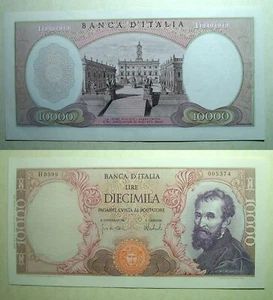 1973 Italian Republic 10000 lire Michelangelo SDS - Picture 1 of 3