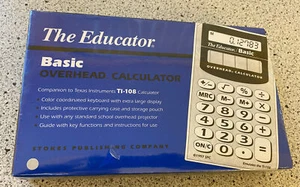 The Educator Basic Overhead Calculator Stokes Publishing No 203 Companion TI-108 - Picture 1 of 5
