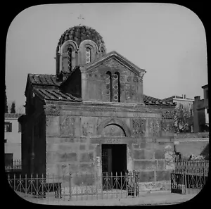 ATHEN DIE KLEINE KATHEDRALE GRIECHENLAND 1893 Magische Laterne Dia FOTOGRAFIE - Bild 1 von 3