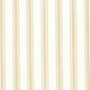 100% Cotton Poplin Craft Fabric by the metre 3mm TICKING STRIPE Quarter Beige - Picture 1 of 14