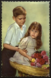 cartolina d'epoca-post card-CHILD ENFANT KIND BAMBINI 53 - Picture 1 of 1