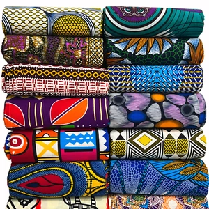 Tela africana estampada 100 % algodón Ankara 6 yardas calidad artesanía material de costura - Imagen 1 de 311