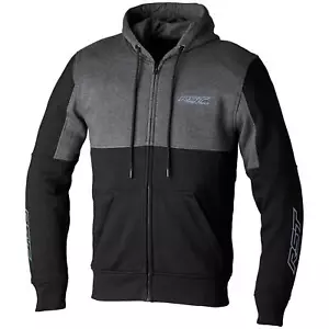 RST Team Cremallera a Través Motocicleta Sudadera con Capucha Reforzada Moto CE Armadura Negra - Imagen 1 de 3