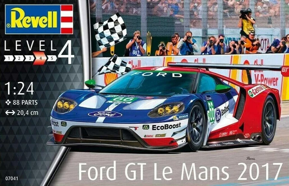 REVELL 07041 Ford GT Le Mans 2017 Model Kit Scala 1/24 - Immagine 1 di 1