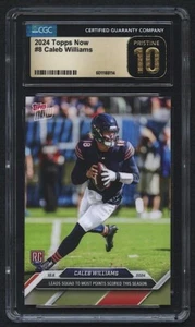 Tarjeta de radiocontrol Caleb Williams 2024 Topps Now #8 Rookie Chicago Bears CGC 10 ETIQUETA NEGRA - Imagen 1 de 6