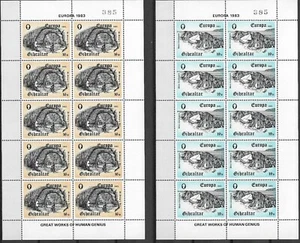 Gibraltar 1983 Yvert 471/72 Mini Sheet Europe CEPT MNH VF - Picture 1 of 1
