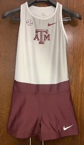 Nike Mujer Texas A&M Pista y Campo Correr Singlet Traje de Velocidad 825209 Talla L Nuevo - Imagen 1 de 5