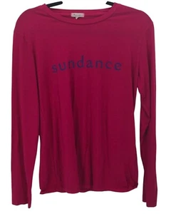 Mod-O-Doc T-Shirt Damen Größe Large Rosa Sundance Grafik Oberteil Baumwolle Langarm - Bild 1 von 4