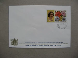 COOK ISLANDS, cover FDC 1971, Queen Elizabeth-II flowers $10 - Picture 1 of 1
