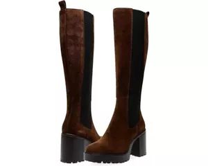 Steve Madden Deegan Mujer Bota Hasta la Rodilla Marrón Gamuza - Imagen 1 de 6