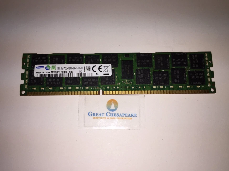 Samsung M393B2G70BH0-YH9 16GB PC3L-10600R 1333 MHz DDR3 SDRAM Memory TESTED! - Image 1 of 1