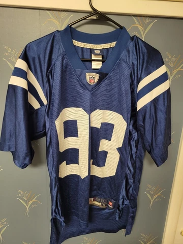 NFL Players Dwight Freeney Indianapolis Colts Football Jersey Adult Mens S Blue Cover