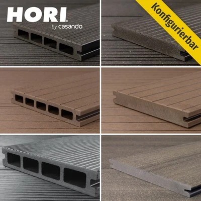 WPC BPC Terrassendielen Massiv Hohlkammer Terrassenboden Grau Braun Anthrazit - Bild 1 von 4