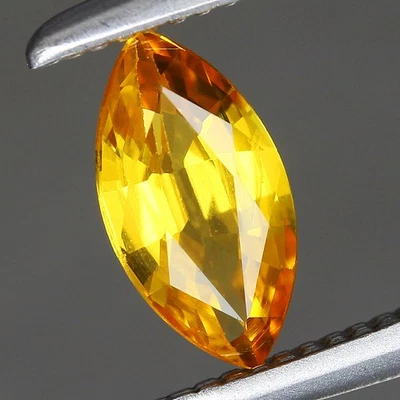 0.42ct 6.6x3.4mm MARQUISE Natural Yellow Sapphire Gemstone Songea, Tanzania - Image 1 of 4