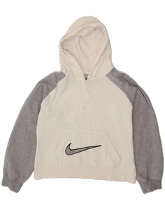 Nike Damen Grafik Hoodie Pullover UK 10/12 Small Grau Colourblock Baumwolle BK15 - Bild 1 von 5
