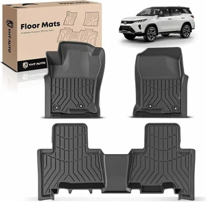 Floor Mats for Toyota 4Runner 2013-2024 (7-Seat), Front & 2nd Row, Black 🛡️ - Bild 1 von 8
