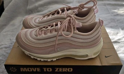 TOTALMENTE NUEVO Nike 8.5 Air Max 97 Premium Rosa Blanco Tenis Oxford con Caja Mujer Foto 1 de 4